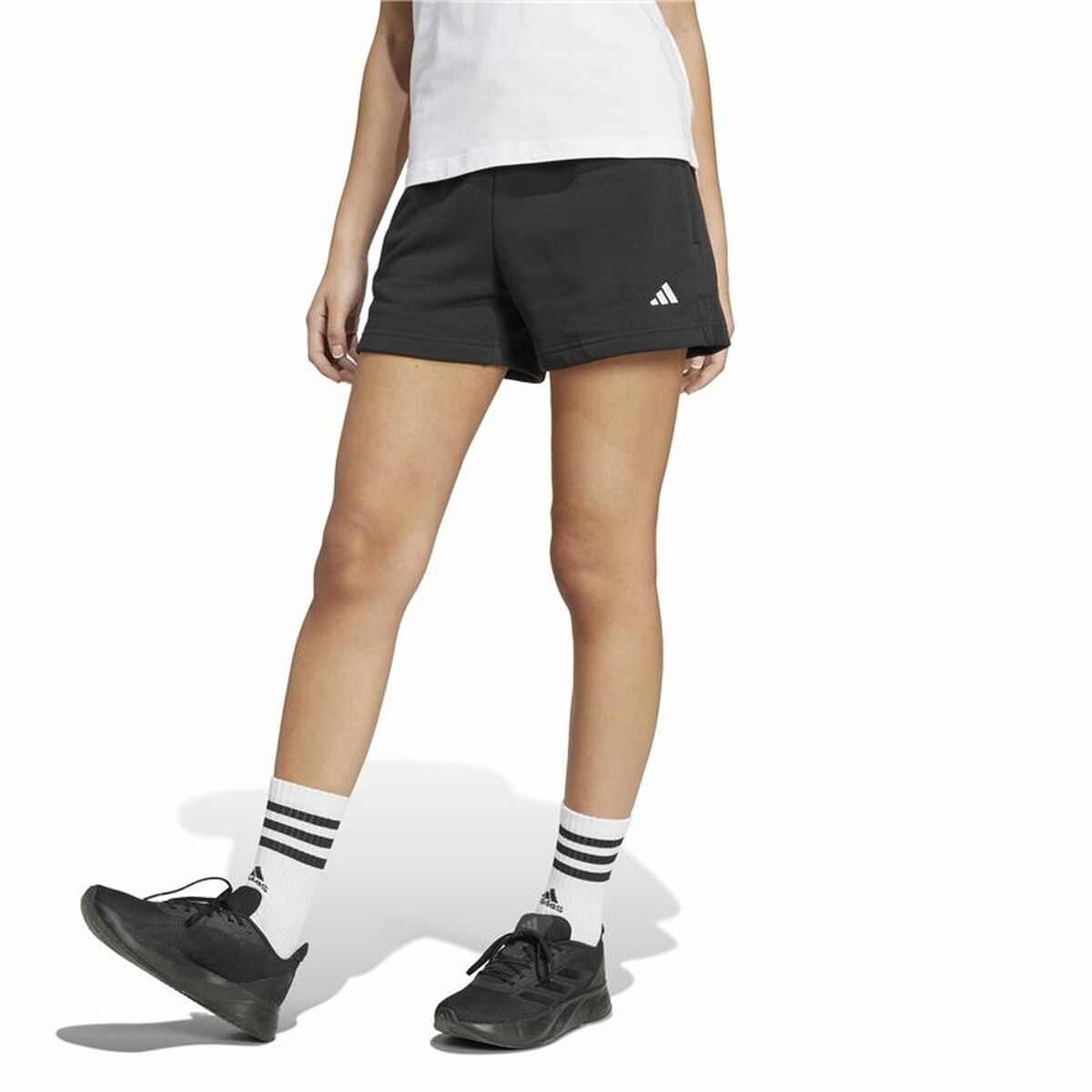 Sports Shorts Adidas Essentials Small Logo Fleece Shorts Black