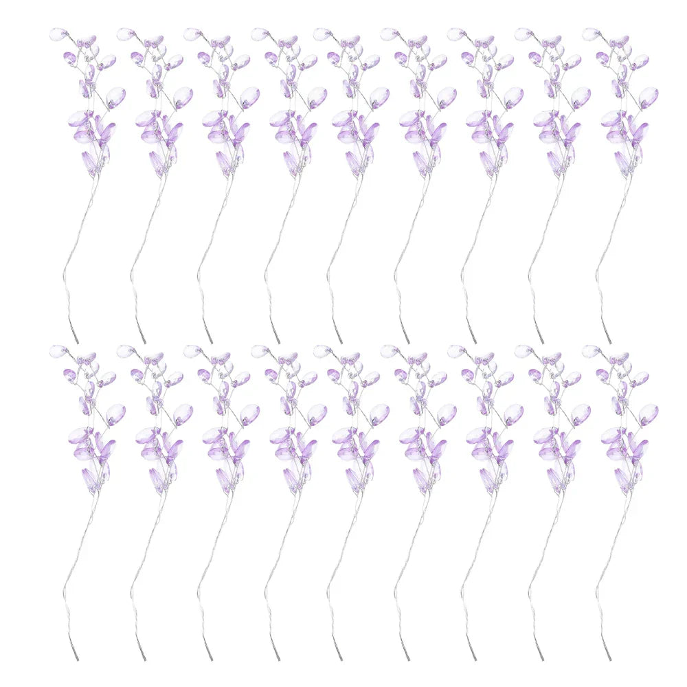 50-Piece Purple Crystal Droplet Bouquet | Home & Party Decoration Set-3