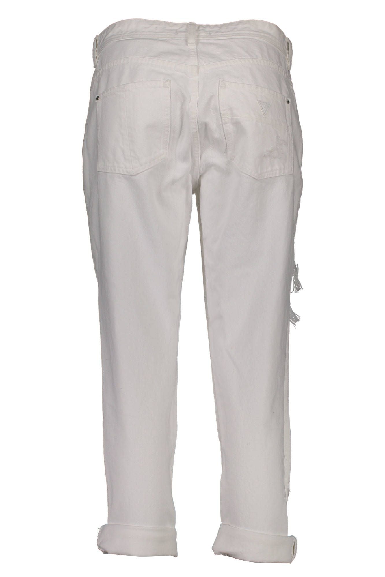 GUESS JEANS JEANS DENIM WOMAN WHITE
