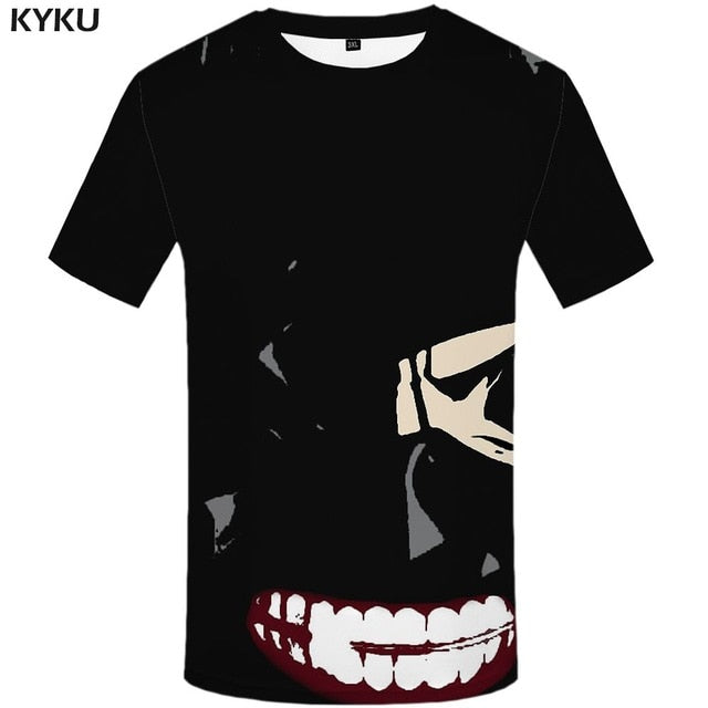 Tokyo Ghoul T-shirt Men Ken Kaneki T-shirts 3d Graffiti Tshirt Printed Japan Tshirts Casual Blood Anime Clothes
