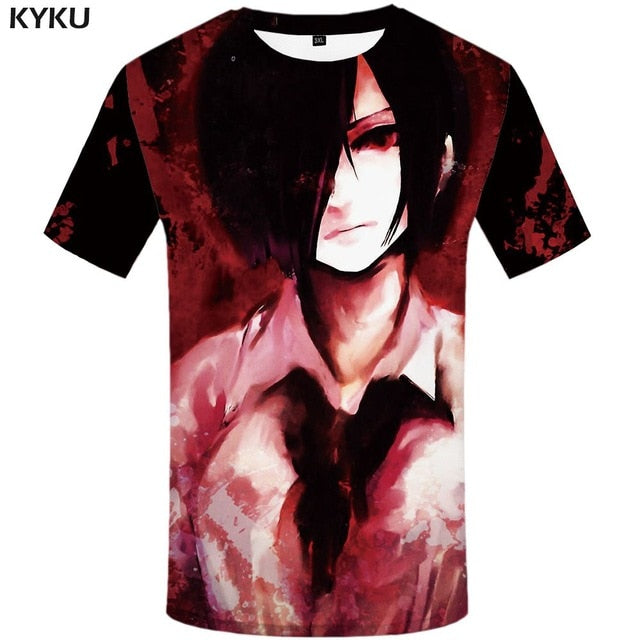 Tokyo Ghoul T-shirt Men Ken Kaneki T-shirts 3d Graffiti Tshirt Printed Japan Tshirts Casual Blood Anime Clothes
