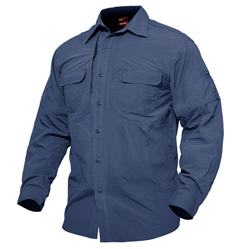 Shirts Men Summer Quick Drying Military Tactical Shirts Long Sleeve Breathable Combat Work Shirt Man Clothing