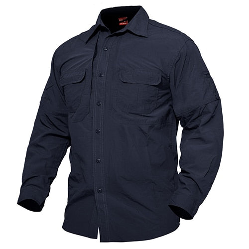Shirts Men Summer Quick Drying Military Tactical Shirts Long Sleeve Breathable Combat Work Shirt Man Clothing