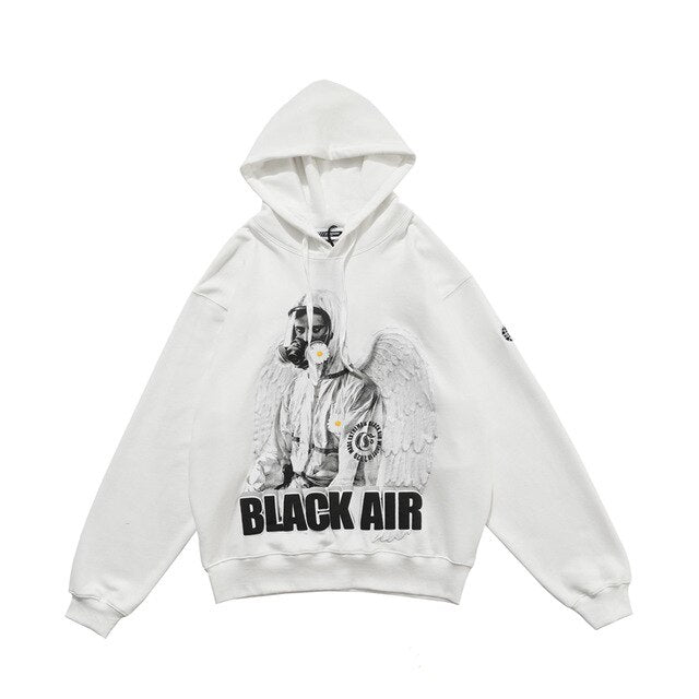 Reflective Astronaut Angel Print Sweatshirts Hoodies Autumn Men Casual Funny Pullover Hooded Hoodie Hip Hop Cotton Tops