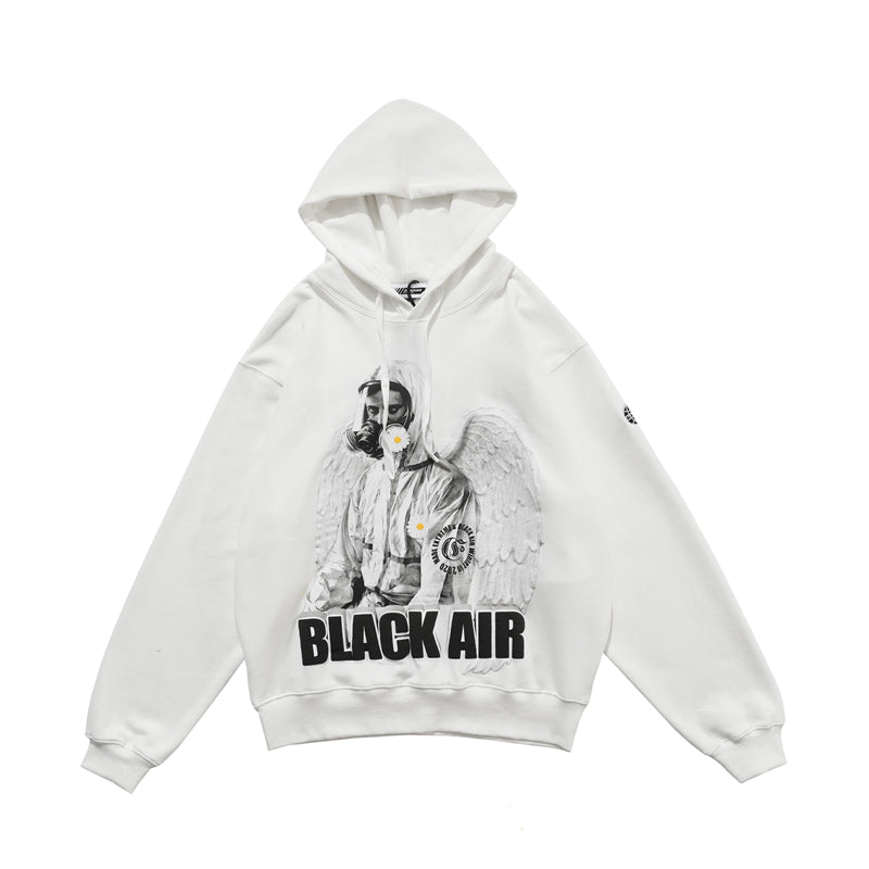 Reflective Astronaut Angel Print Sweatshirts Hoodies Autumn Men Casual Funny Pullover Hooded Hoodie Hip Hop Cotton Tops