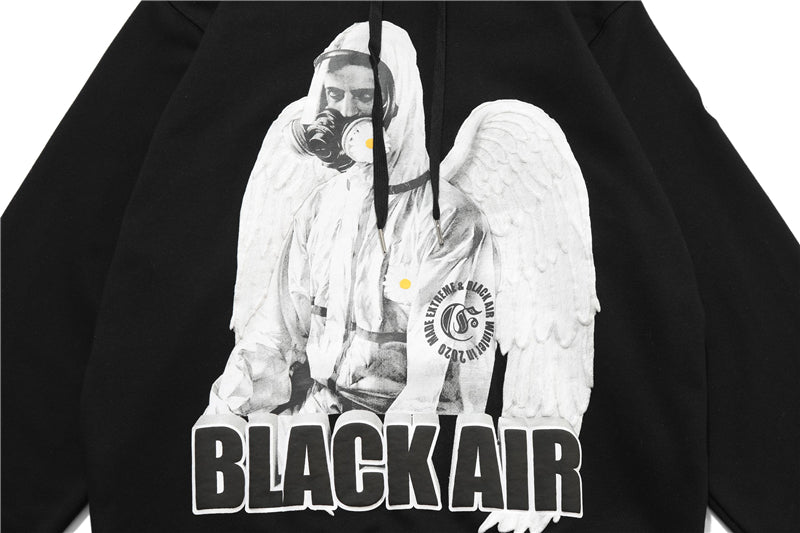Reflective Astronaut Angel Print Sweatshirts Hoodies Autumn Men Casual Funny Pullover Hooded Hoodie Hip Hop Cotton Tops