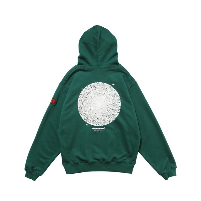 Reflective Geometry Circle Hooded Sweatshirts Hoodies Men Harajuku Casual Pullover Hoodie Hip Hop Cotton Tops
