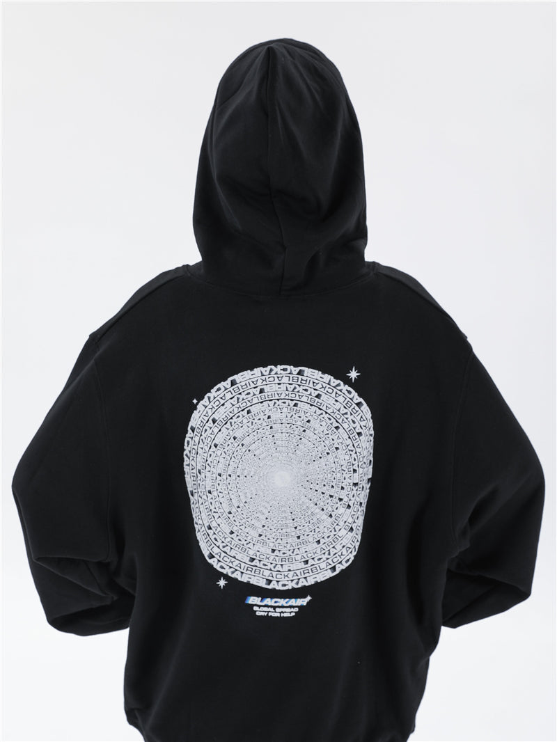 Reflective Geometry Circle Hooded Sweatshirts Hoodies Men Harajuku Casual Pullover Hoodie Hip Hop Cotton Tops