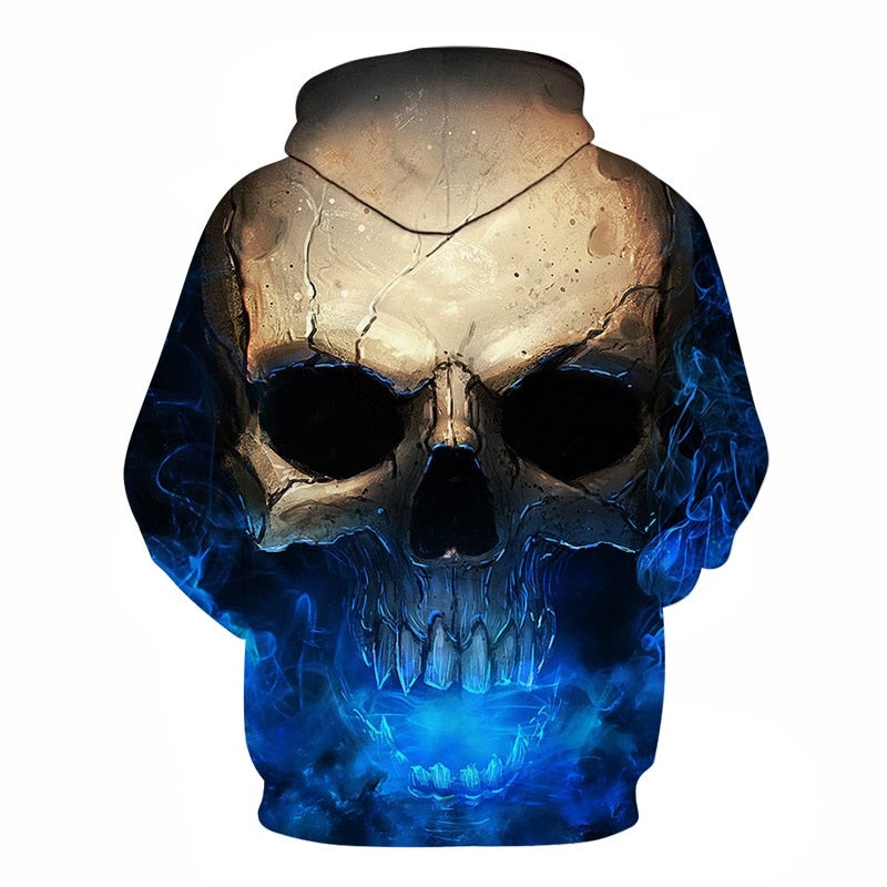 Skull headr Men Hoodies Sweatshirts 3D Printed Funny Hip HOP Hoodies Novelty Streetwear Hooded Autumn Jackets Mlae Tracksuits