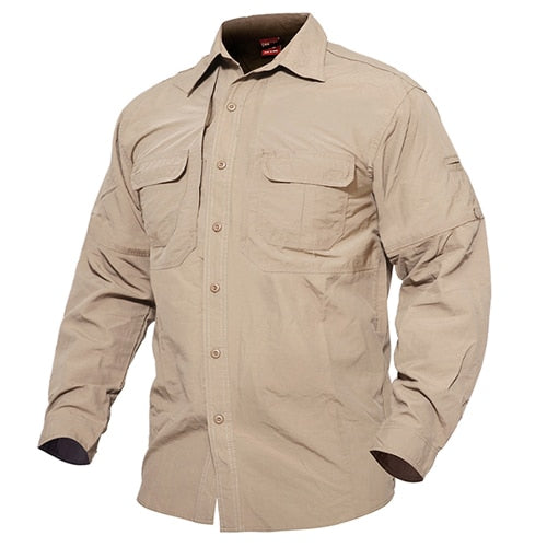 Shirts Men Summer Quick Drying Military Tactical Shirts Long Sleeve Breathable Combat Work Shirt Man Clothing
