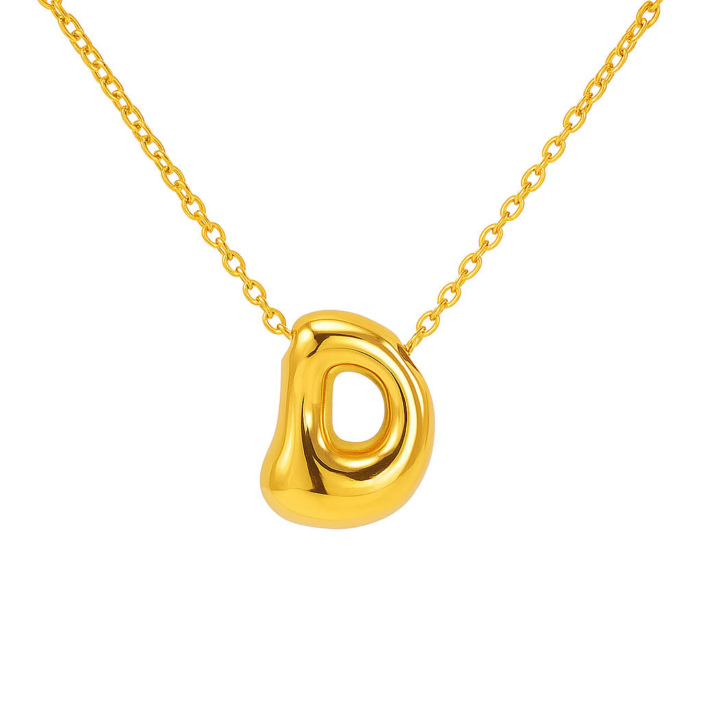 Initial Bubble Letter Necklace-6