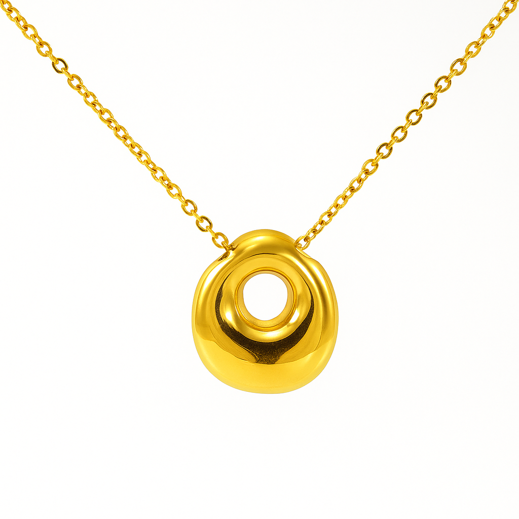 Initial Bubble Letter Necklace-17