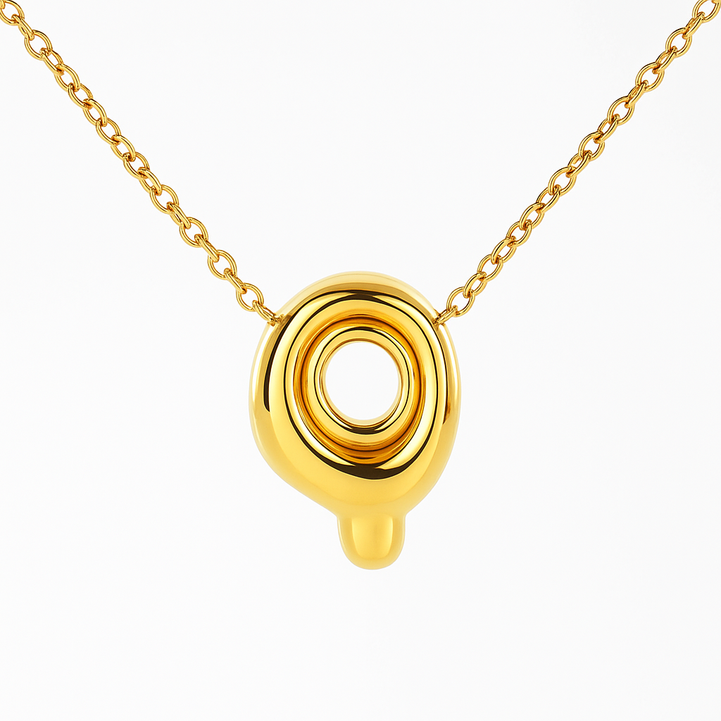 Initial Bubble Letter Necklace-19