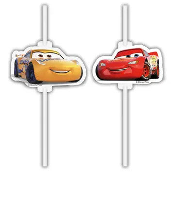 4pcs Paper Straws CARS DISNEY